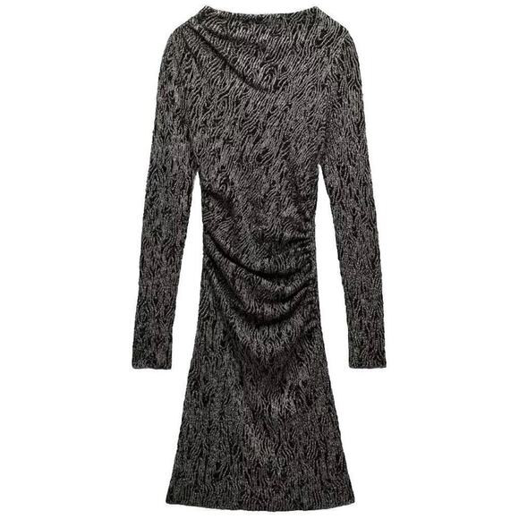 Zara Knit Dress with Metallic Thread - Picture 1 of 7